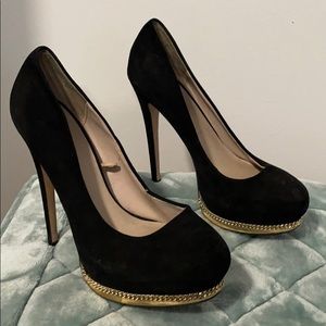 ZARA black suede dress pump - ideal party shoe